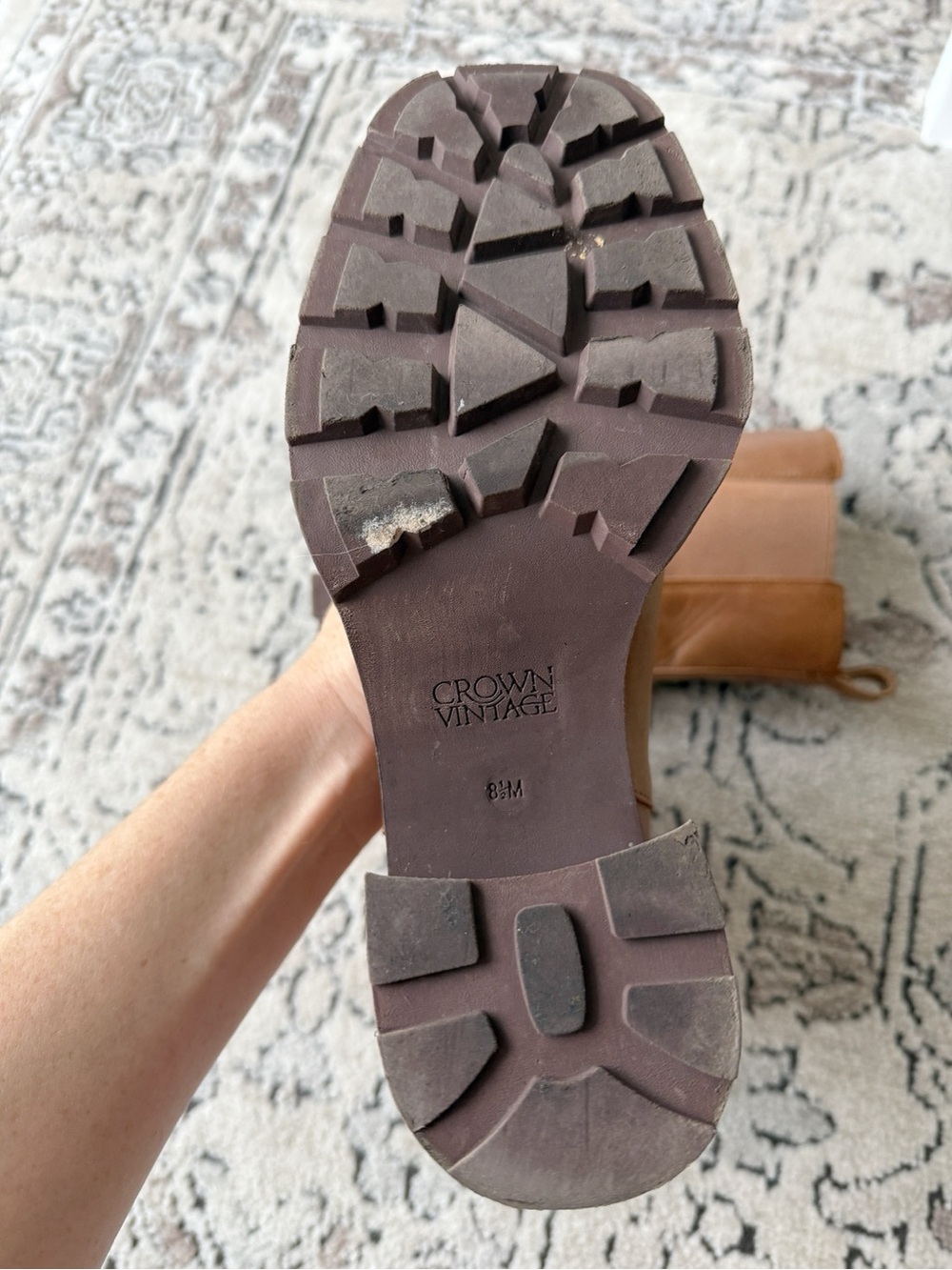 Brown Vegan Leather Dilana Platform Chelsea Boots - Picture 5 of 6
